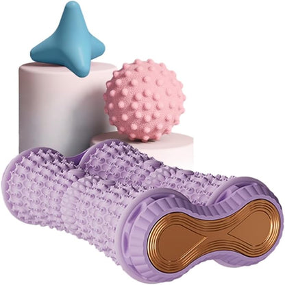 Massage Ball & Foot Roller - 3-in-1 Set, Massage Roller - Plantar Fasciitis Relief and Heel Spur Pain, Trigger Point Therapy for Deep Muscle Massage