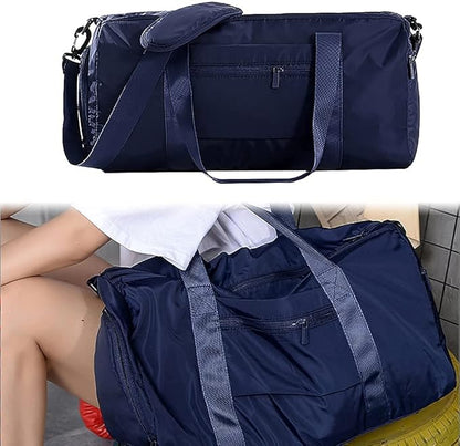 Sports Gym Luggage Travel Bag for Men and Women, Sports Gym Bag, Exercise Duffel Bag, Large Capacity and Light to Carry, Waterproof and Dirt-resistant Foldable Travel Bag ,Gear Blue