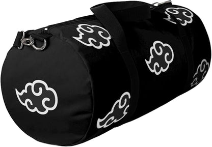 Anime Gym Bag for Women Men - Large Capacity Waterproof Workout Fitness Travel Sports Bags Fashion Street Camping ExpandaCLe Carry On Duffle Bag For Couple (Black Cloud) PTY