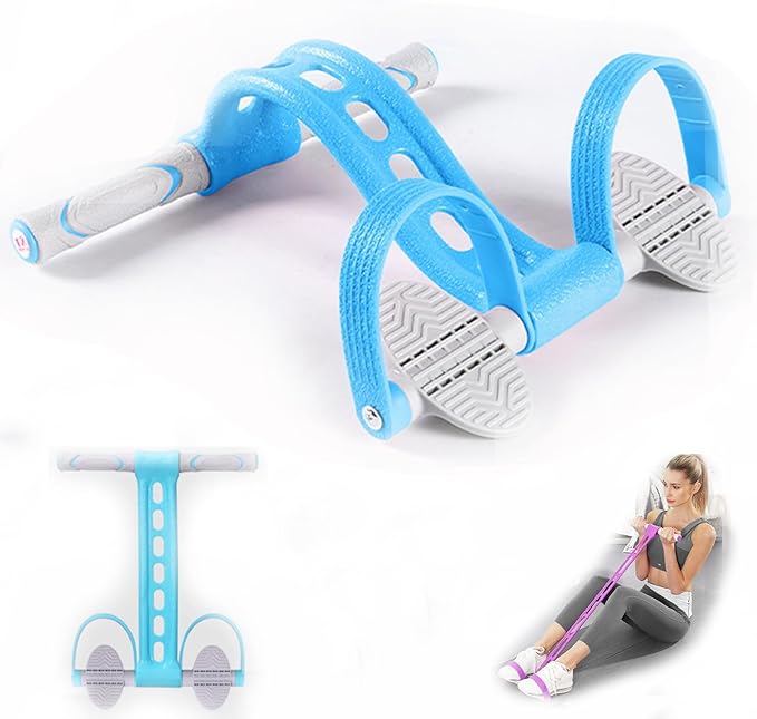 Pedal Resistance Band, Multifunction Tension Rope Workout Equipment, Sit-up Exercise at Home Gym Natural Latex Tension Rope Fitness Equipment, for Abdomen/Arm/Leg Stretching Slimming Training