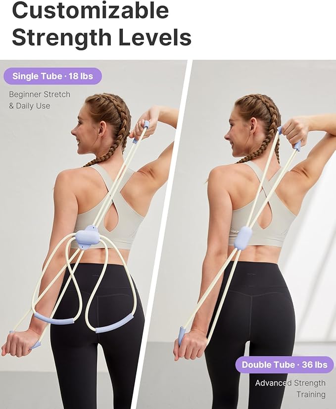 YOTTOY Cross Resistance Band for Full Body Workout,Elastic Exercise Bands for Legs,Arms,Glutes,Stretch Bands for Exercise,Yoga Straps for Stretching, Booty Bands for Home Gym