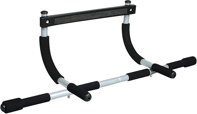 Endless EL1037 Stainless Steel Curved Pull Up Bar for Home Wall | Material: Stainless Steel | For Strengthening Exercises at Home or Gym with Anti-Skid Cushion Grip | For Adult, Men and Women