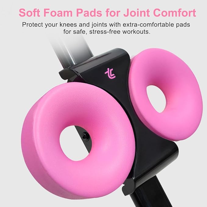 TOUSAINS Adjustable Ab Trainer Machine for Women, Foldable Ab Exercise Machine for Core, Waist, Arms & Buttocks, Home Gym Workout Equipment for Women