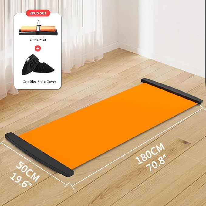 Slide Board for Workout with End Stops Anti Slip Slide Mat Training for Leg, Pot Training Fitness and Improve Balance Ability