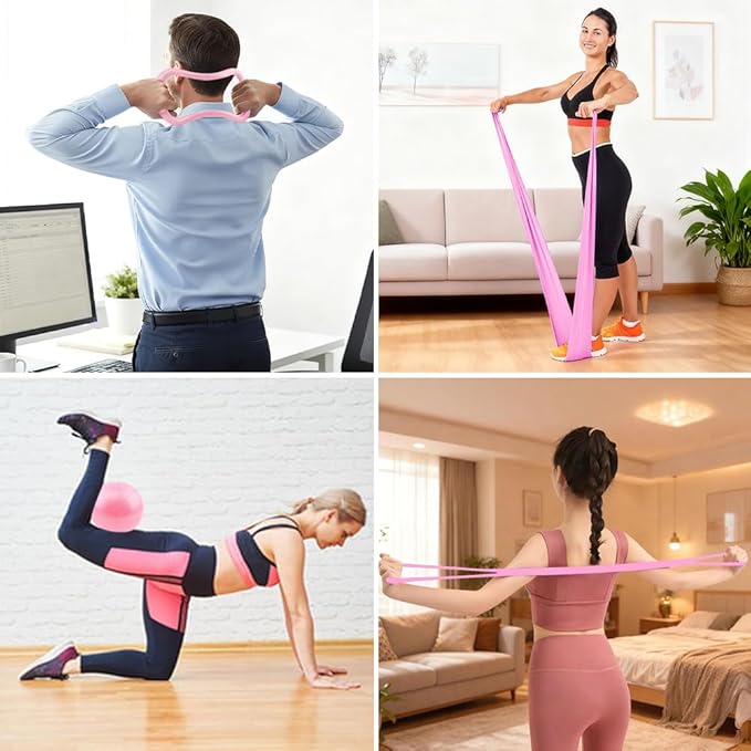 Pilates Essentials Kit for Women, 14 Pcs Home Workout Equipment with Pilates Circle Ball Ring Set Resistance Bands and Anti Slip Sock, Yoga Pilate Essentials Accessories