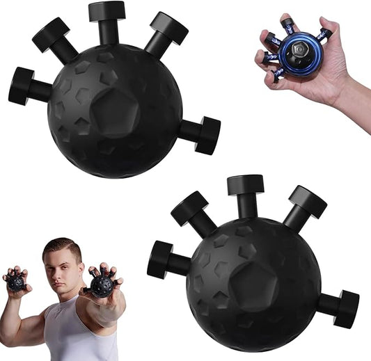 2 Pack Finger Grip Strengthener, Finger Strengthener, Finger Strength Trainer, Adjustable Hand Grip Strengthener, Grip Strength Trainer Ball