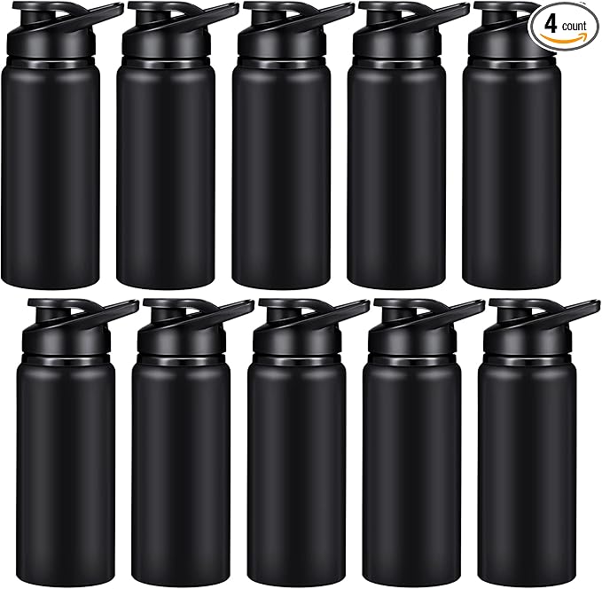 CHENGU Water Bottle Bulk 20 oz Aluminum Reusable Bottles Lightweight Snap Lid Water Cups Easy Carry Leak Proof Travel Tumbler for Gym Sports Camping Hiking Fishing