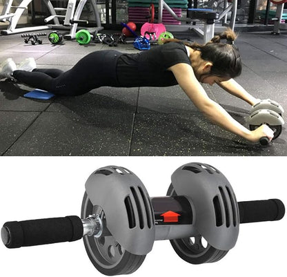 AB Domestic Double Wheel Roller Workout System for Home Fitness Gray