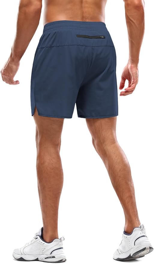 Aolesy Men's 2 in 1 Running Shorts 5" Workout Gym Athletic Shorts for Men Quick Dry Lightweight Training Shorts with Pockets