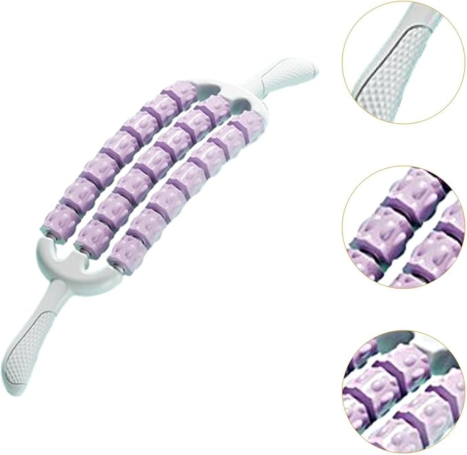 Handheld Massage Roller Stick Yoga Muscle Relaxation Roller Massage Hammer Fitness Manual Massage Tool for Gym Boys Girls