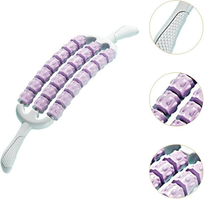 Handheld Massage Roller Stick Yoga Muscle Relaxation Roller Massage Hammer Fitness Manual Massage Tool for Gym Boys Girls