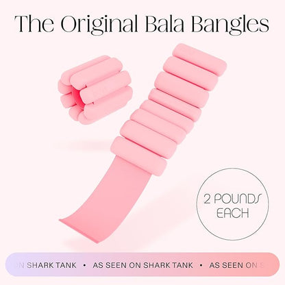Bala Bangles Wrist & Ankle Weights for Women & Men - Adjustable Weighted Bands - Soft Silicone Arm & Leg Weights for Pilates, Yoga, Walking, Barre, Home Workout & Strength Training Exercise