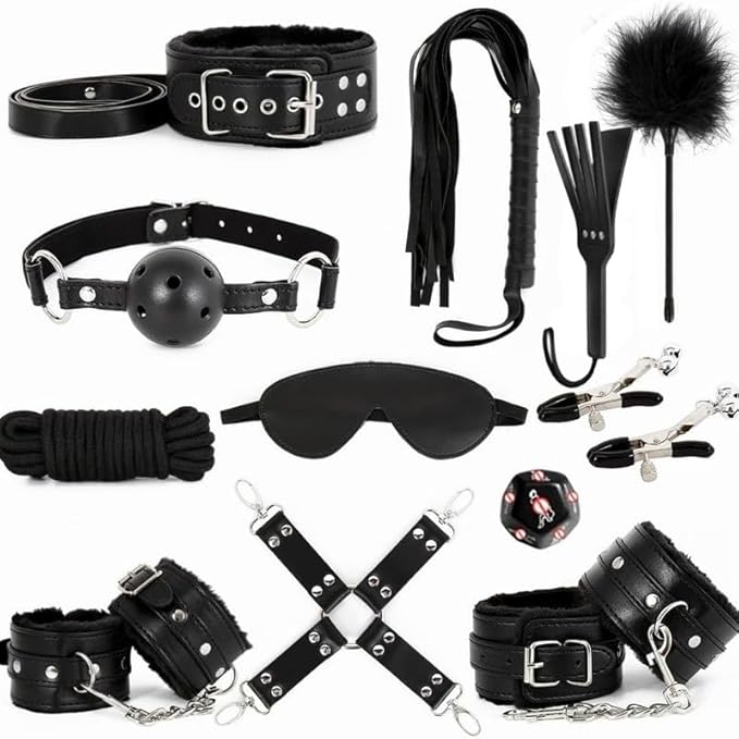 The Home Gym Exercise Set Includes 12 Different Accessories, Including Adjustable Aerobic Exercise Equipment For Both Men And Women-Q (Black)