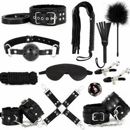 The Home Gym Exercise Set Includes 12 Different Accessories, Including Adjustable Aerobic Exercise Equipment For Both Men And Women-Q (Black)