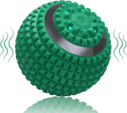 Vibrating Massage Ball 4-Speed High-Intensity Fitness Yoga Massage Roller, Relieving Muscle Tension Pain & Pressure Massaging Balls (Green)