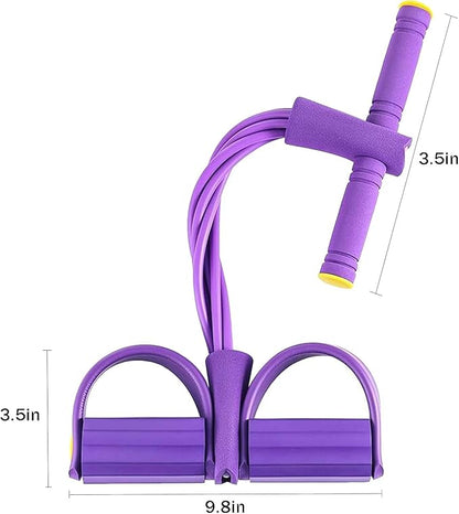 Pedal Resistance Band with Handle, 21 Fitness Resistance Bands, 6-Tube Foot Pedal Resistance Band for Home Workout, Multifunction Pedal Puller Resistance Band for Abdomen, Waist, Arms & Legs