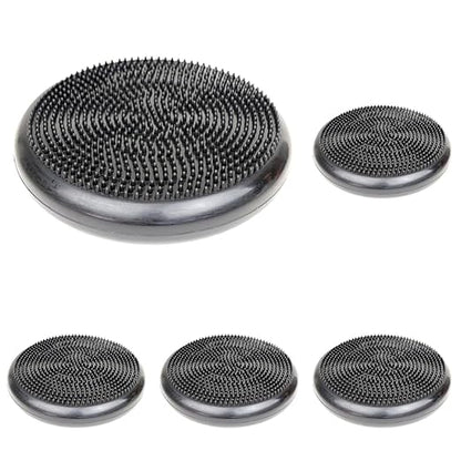 Cando-30-1870 CanDo Inflatable Balance Disc for Balance Training, Proprioception, Strengthening Lower Extremities, Posture, Stress Relief, Restlessness & Anxiety. Black, 14” Diameter (Pack of 5)