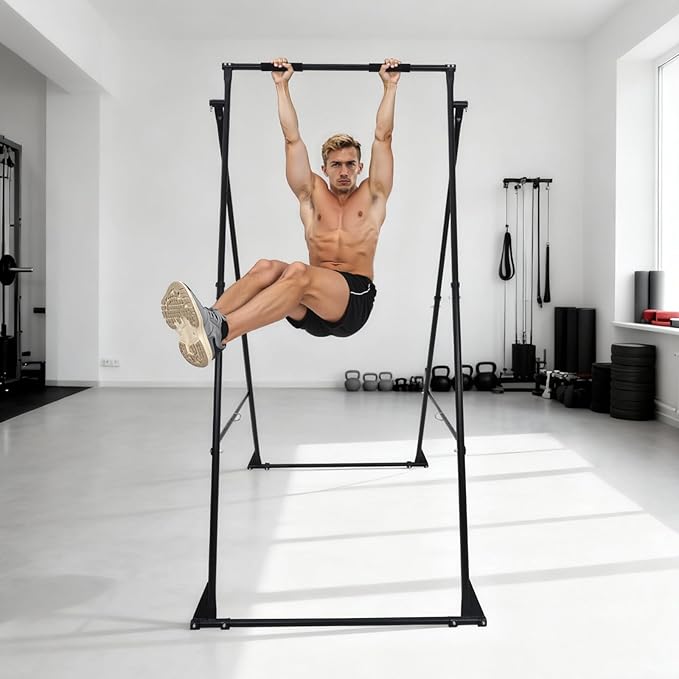 VEVOR Yoga Stand Frame, Max 441-551 lbs Load Swing Stand, Triangular Structure Aerial Rig, Aerial Silk Stands with Yoga Hammock, Standard & Height-Adjustable Version