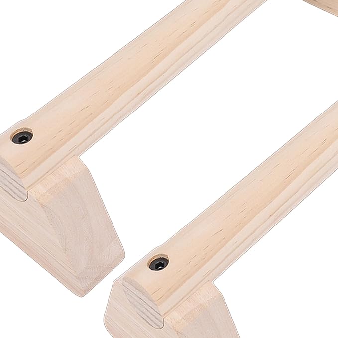 Wood Push Up Bars, Calisthenics Equipment with Base Non Slip Parallettes Bars Handstand Practice Support Pole Pushup Handles Fitness Blocks for Men and Women Strength Training