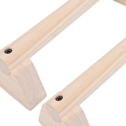 Wood Push Up Bars, Calisthenics Equipment with Base Non Slip Parallettes Bars Handstand Practice Support Pole Pushup Handles Fitness Blocks for Men and Women Strength Training
