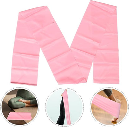 Resistance Bands for Exercise and Pilates, Long 2000x150x0.45mm Pink TPE Elastic Stretch Bands for Fitness Training and Leg Workouts