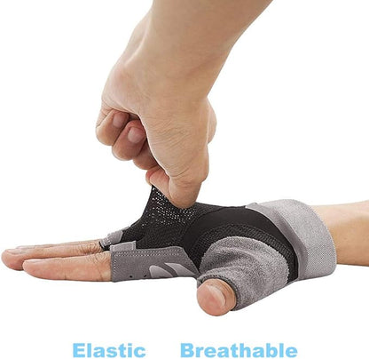 Luwint Women Fingerless Yoga Gloves, Non Slip Padded Barre Pilates Fitness Workout Training Exercise Accessories