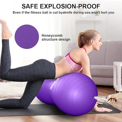 Anti-Burst Peanut Ball,Kids Active Wiggle Seat,for Labor, Therapy, Kids with ADHD – Eco-Friendly Birth Ball for Pregnancy, Physical Therapy & Exercise– with Pump