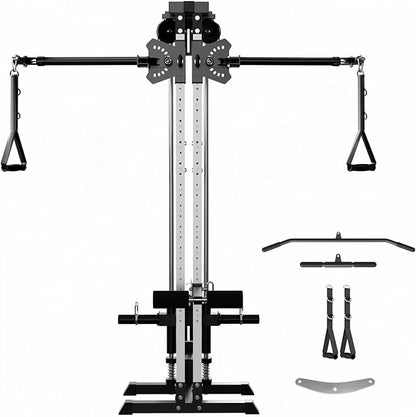 GMWD Cable Machine Home Gym, Wall Mounted Cable Machine with Dual Swivel Arms and 22 Adjustable Positions, All-in-One Cable Crossover Machine for Home Gym, Black