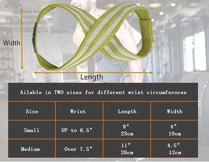 MOOCY Figure 8 Lifting Straps for Deadlift,Weightlifting,Strongman,& Cross Training Strong Weightlifting Wrist Wraps