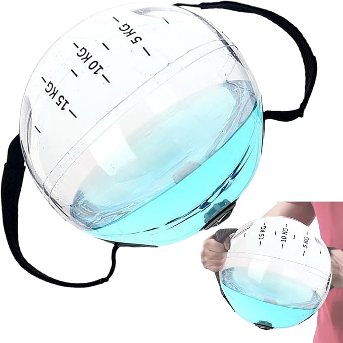 Water Bag Training Baseball Clear Weighted Inflatable Water Fitness Ball Aqua Punching Bag Adjustable with Handle for Core and Balance Training Punching The Air Aqua