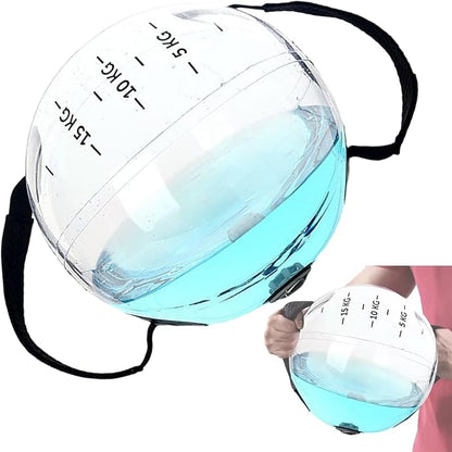 Water Bag Training Baseball Clear Weighted Inflatable Water Fitness Ball Aqua Punching Bag Adjustable with Handle for Core and Balance Training Punching The Air Aqua