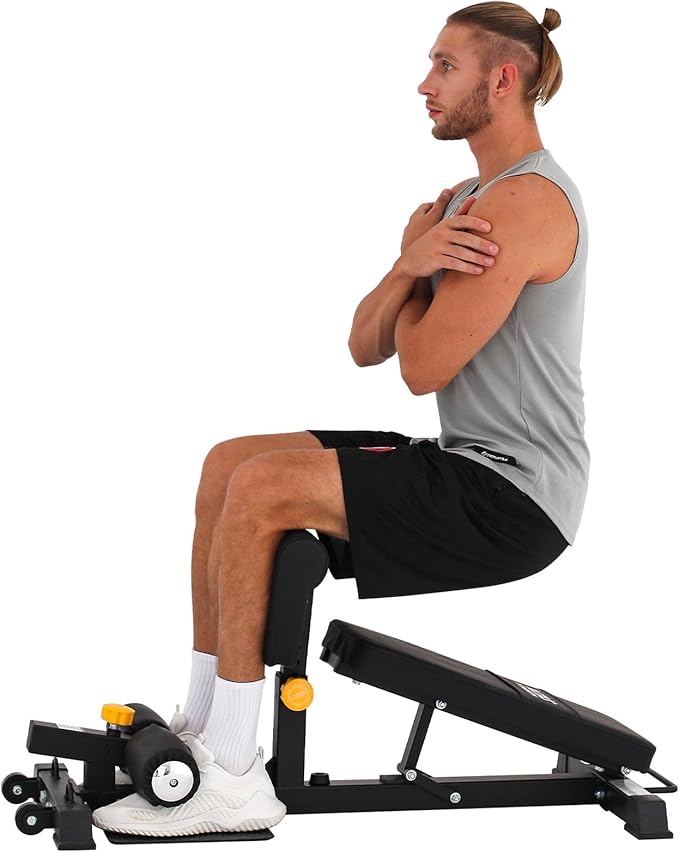Altas Strength Sissy Squat Machine Station Leg Exercise Machine Adjustable Home Gym Workout Training Sit Up Push Up Leg Exerciser Light Commercial Equipment 6005B