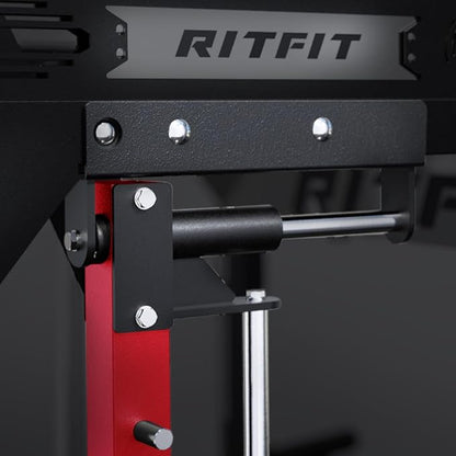 RitFit M2 Smith Machine with with Cable Crossover System, 3D Functional Trainer & Power Cage, 16 Adjustment Holes, 6 Storage Pegs for Full-Body Home Gym