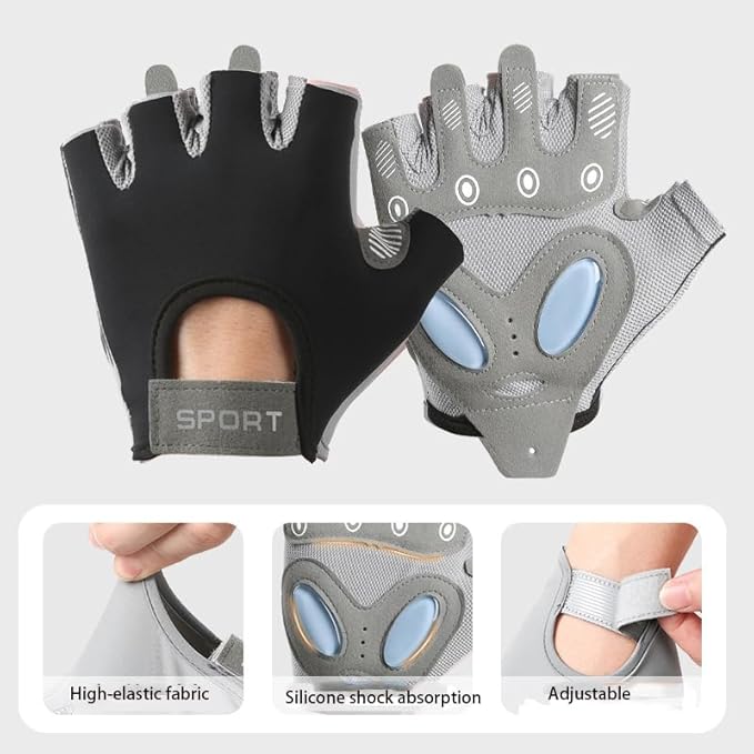 INOGIH Unisex Non-Slip and Durable Workout Gloves Sports Fitness Gloves for Weight Lifting Cycling, Gym, Training