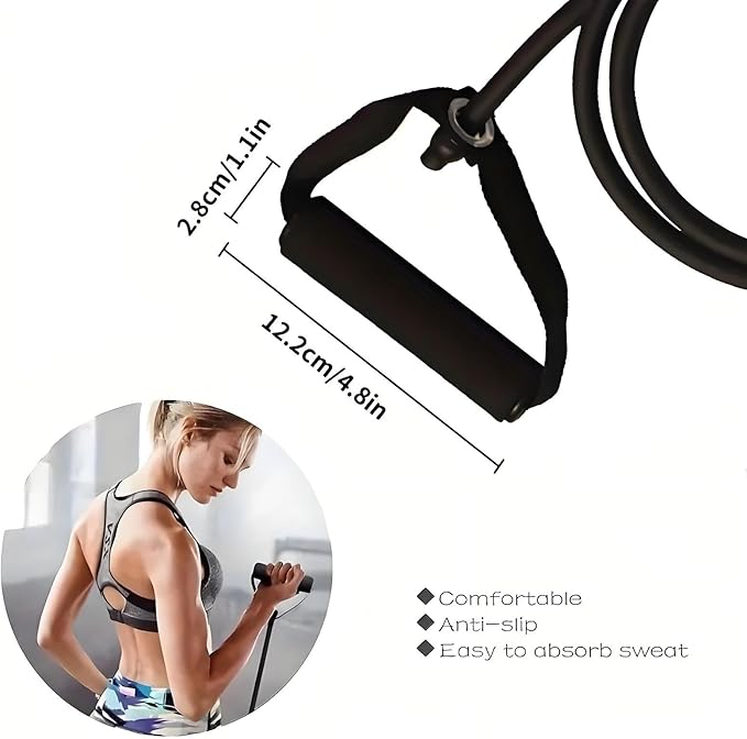 Premium Exercise Bands Resistance Bands Set with Handles & Door Anchor - Perfect Stretch Rope for Home Workouts, Ideal for Fitness Enthusiasts & Home Gym