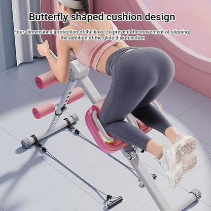 Ab Workout Equipment,6 in 1 Workout Equipment,Home Gym Equipment,Fitness equipment, Foldable, Knee Protection, Pulling the rope,WorkoutFor Stomach Workout,For Women/Men(350LB)