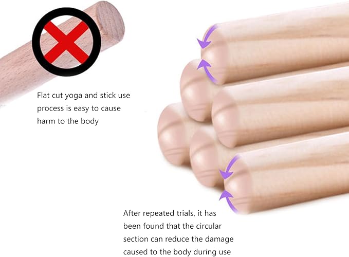 Correct Postures Exercise Stick Mobility Fitness Poles Portable Wood Training Stretching Tool For Women Kids Open Shoulder