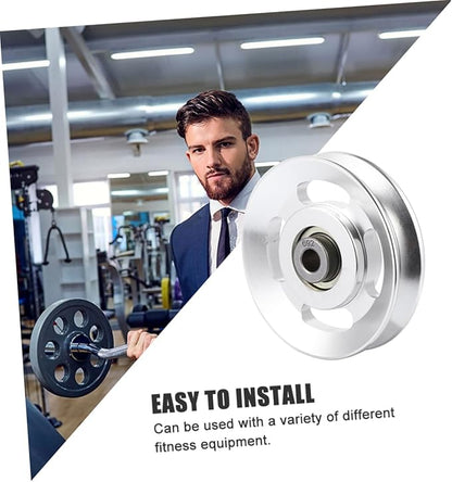 2pcs Heavy Duty Gym Pulley Wheel for Fitness Equipment Smooth Silent Bearing for Home Gym Pulley System and Attachments for Cable Machines and Strength Training