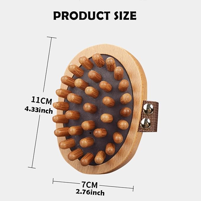 Large Fascia Massage Blaster Tool for Cellulite, Myofascial Release, Muscle Knots, Trigger Points, Cellulite Massager Tool for Body Tension Relief Promote Lymphatic Circulation Wood