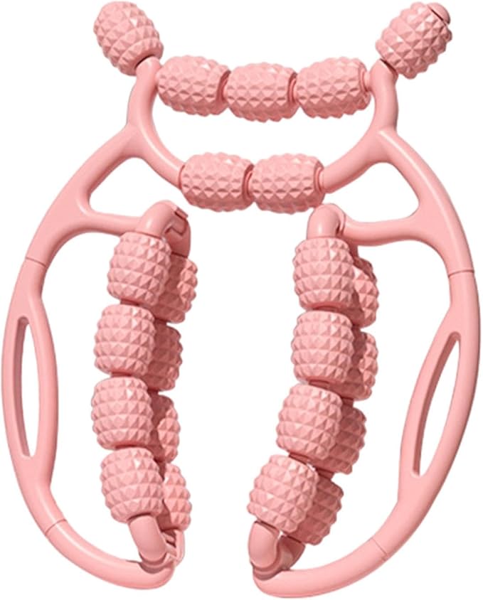 Massage Roller Relax 20 Wheels Relax Roller,Massage Tool,Equipment Leg Cellulite Roller Muscle Relaxer for Workout Pink