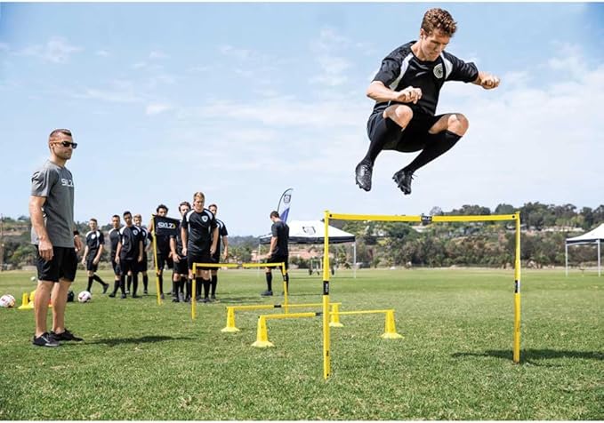 SKLZ Pro Training Telescoping Agility Poles for Soccer Drills and Training (Set of 8),Yellow