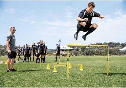 SKLZ Pro Training Telescoping Agility Poles for Soccer Drills and Training (Set of 8),Yellow