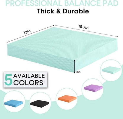 Balance Pad – Stability Trainer for Balance, Stretching, Physical Therapy, Exercise, Mobility, Rehabilitation and Core Training Non-Slip Closed Cell Foam Premium Balance Pad Knee Pad