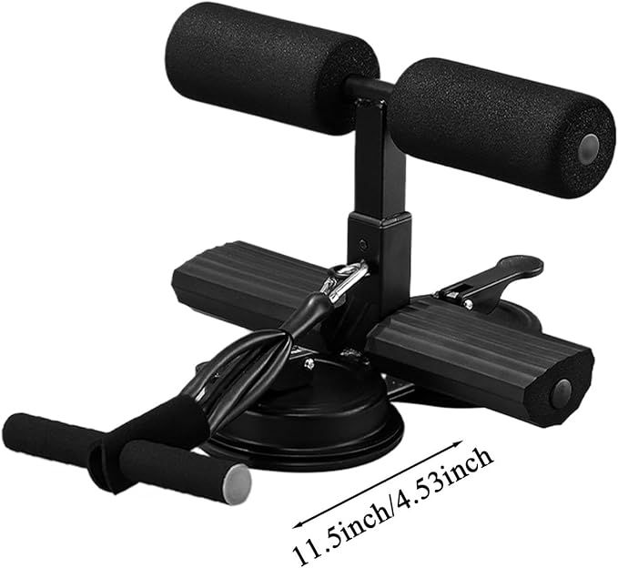 Sit-Up Device, Adjustable Height Suction Cup Abs Exercise Trainer, 325KG Multifunctional Core Training Equipment for Home, Office, and Gym Workouts, Comfortable Training Supplies