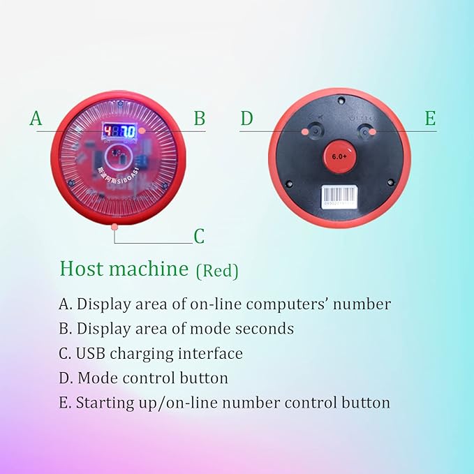 Siboasi Reaction Lights Training Speed Agility Training Lights Portable Sports Fitness Lights Trainer for Basketball Soccer Lacrosse (Red+Black)