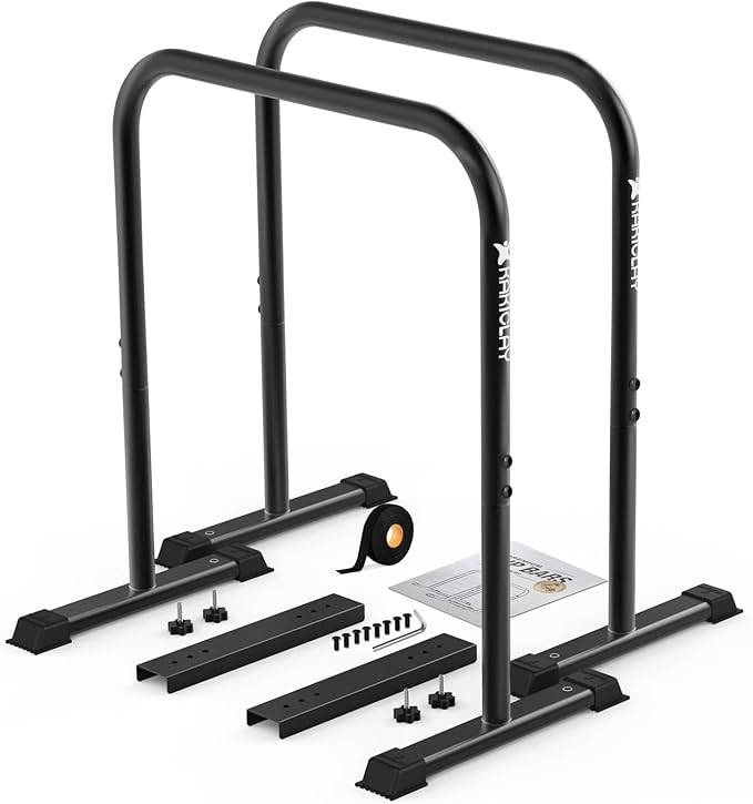 2026 Upgrade World's Best Strongest Premium Dip Bars with Adjustable Ultra-Stable Settings & Non-Slip Feet - USA Original Patent, USA Designed, USA Shipped, USA Warranty