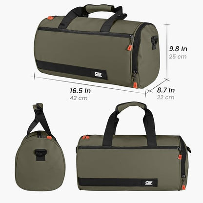 C&F BOGMOST Small Gym Bag for Women & Men,Small Lightweight Duffel Bag Carry On Bags Mini Duffel Travel Bag Waterproof Sports Bags for Workout/Sport/Travel, Dark Gray,with Shoes Compartment