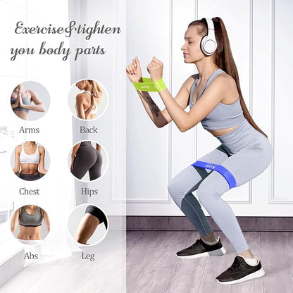 VEICK Resistance Loop Exercise Bands, Elastic Workout Bands for Men Women, Set of 5 Different Resistance Levels Stretch Band for Home Fitness Stretching Strength Training