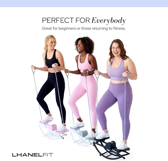 The Rock Stepper - Side to Side Rocking Stepper Machine for Home Workouts - Low Impact Indoor Cardio Leg Glute and Core Training - Quiet Compact Step Rocker Exercise Equipment