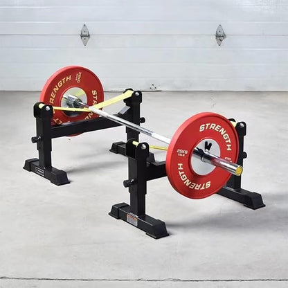 2 Stand Quiet Deadlift Barbell Elevation Stand…